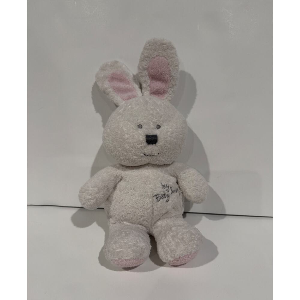 TY Lux My Baby Bunny White Pink Plush Stuffed Animal Toy 2005 Easter Toy Kids